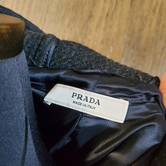Prada Wool Fur Trim Toggle Coat - Picture 4 of 7